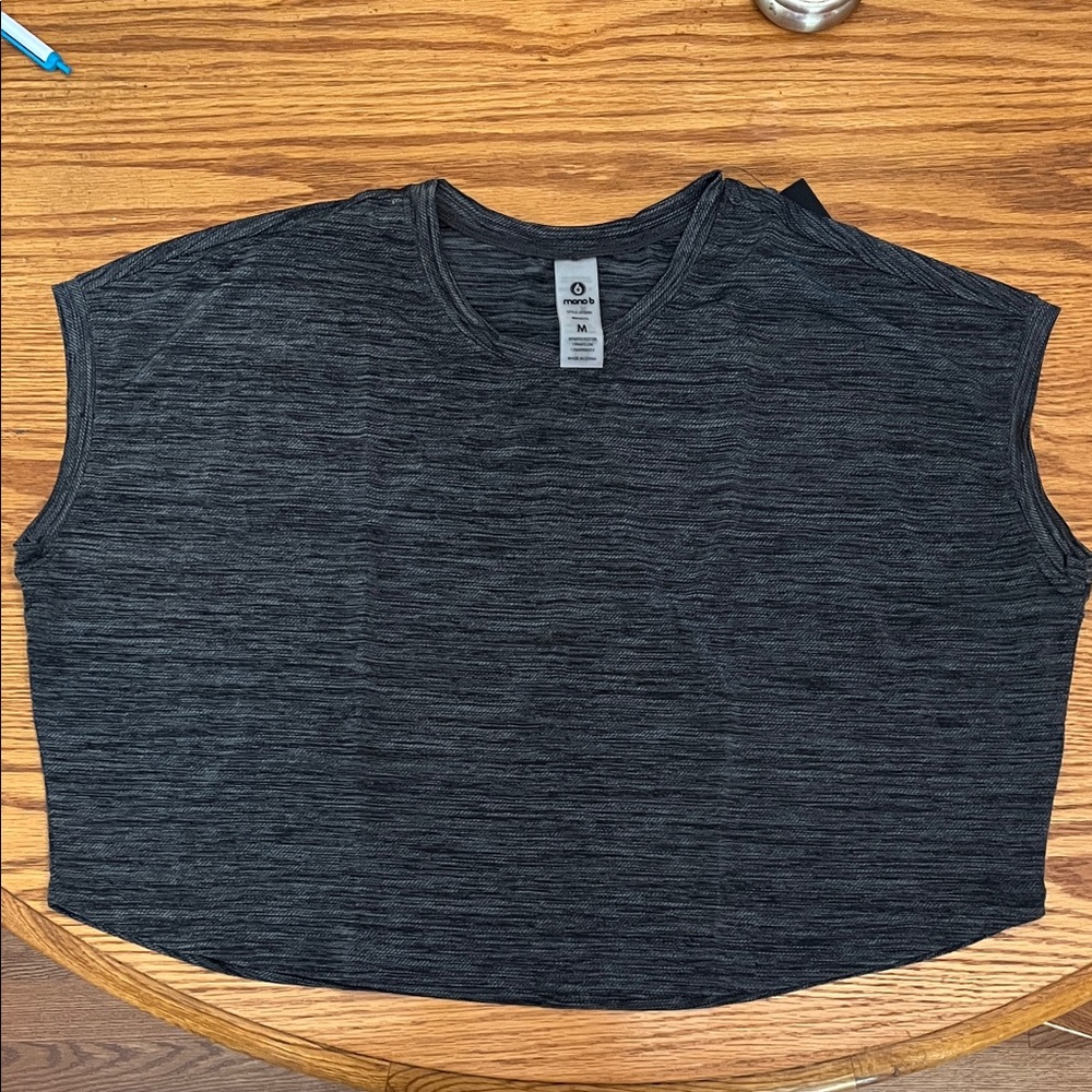 NWT Mono B Two Tone Grey Crop Top